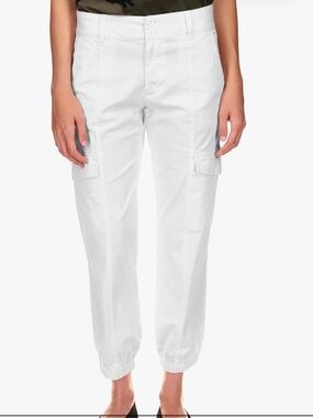 Sanctuary Rebel Cargo Ankle Mid Rise Relaxed Fit Pants Brilliant White Size 26